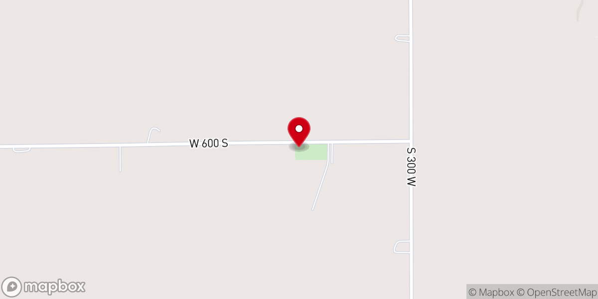 Map showing location of Beulah Church