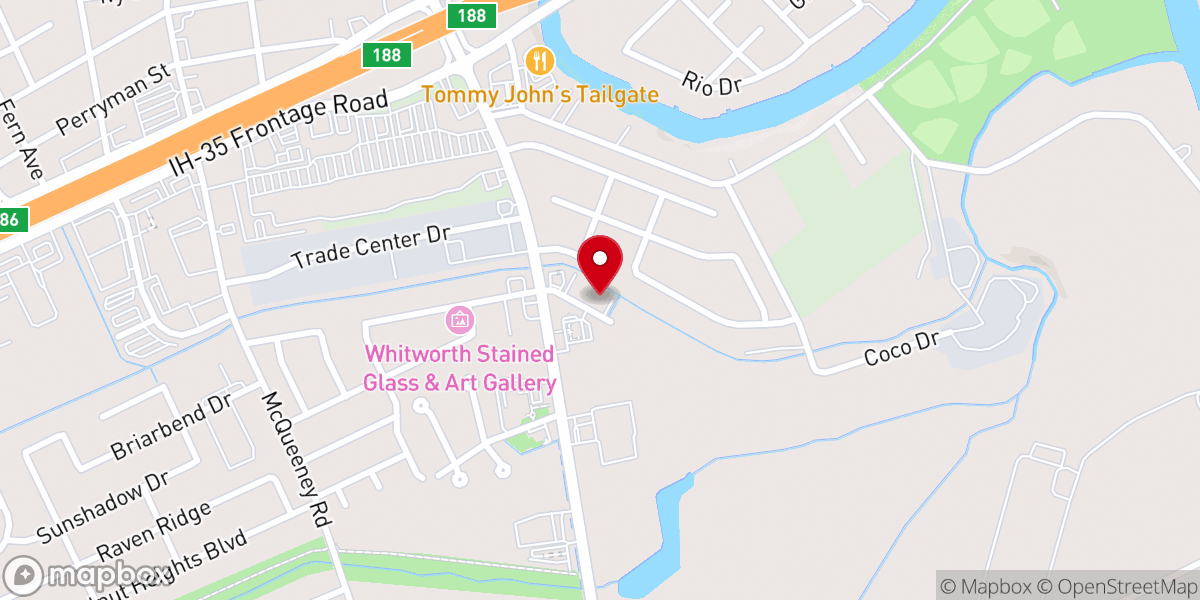 Map showing location of New Beginnings Christian Center