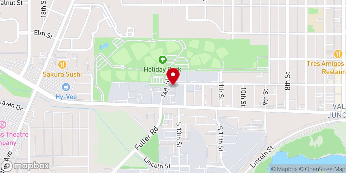 Map showing location of Valley Community Church