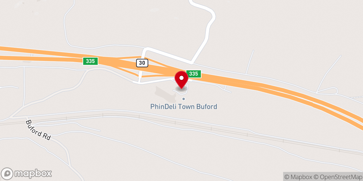 Map showing location of Buford