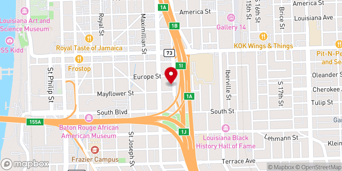 Map showing location of St. Agnes Parish Hall