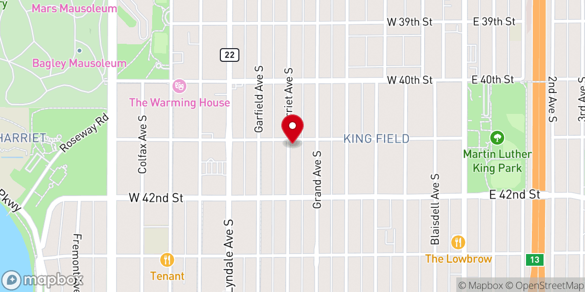 Map showing location of Judson Memorial Baptist Church
