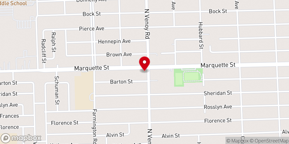 Map showing location of Summit Church