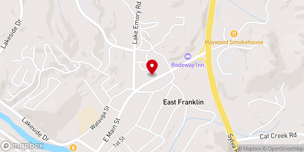 Map showing location of Franklin First Assembly Of God