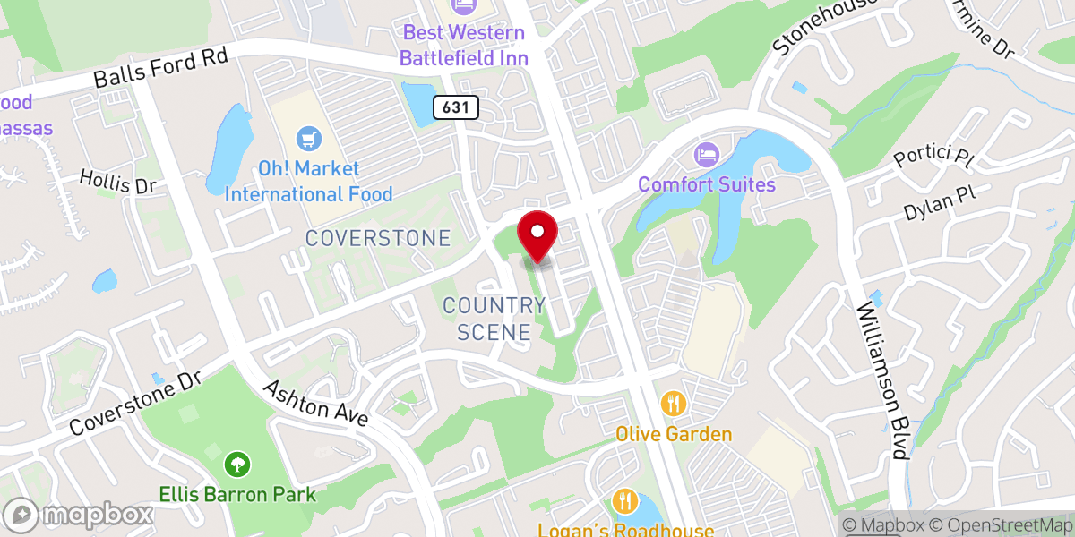 Map showing location of Christ Apostolic Church International - Manassas Circuit