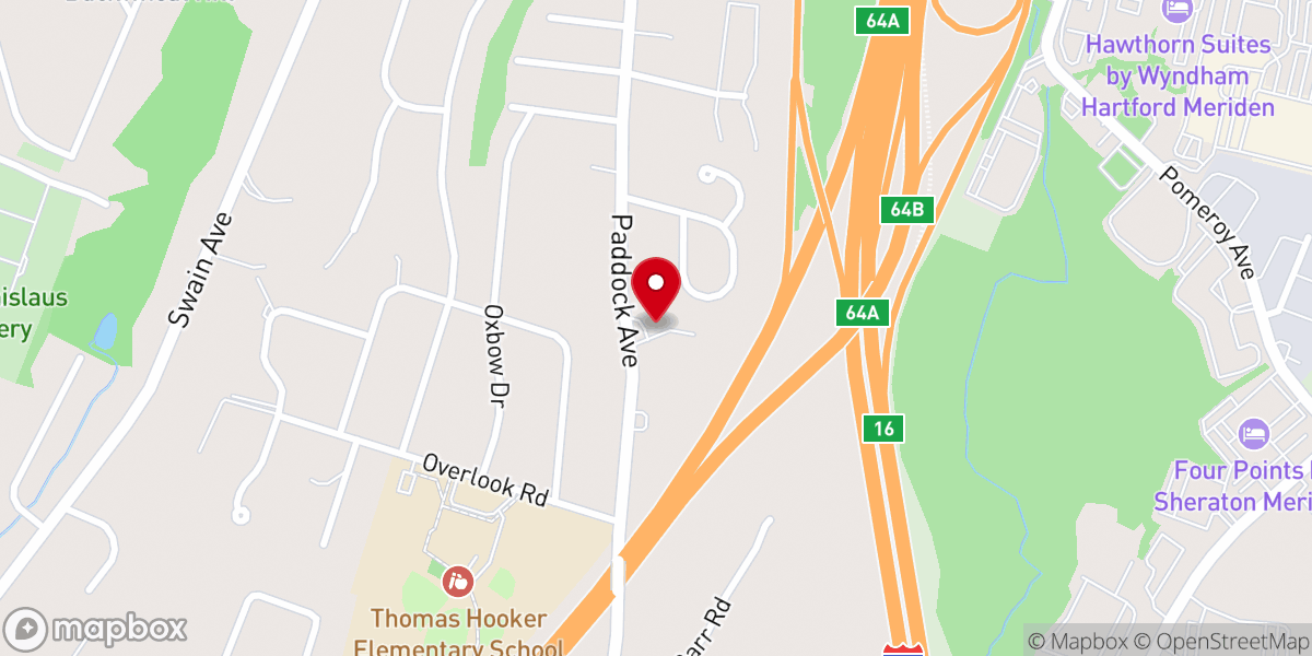 Map showing location of Meriden Seventh-day Adventist Church