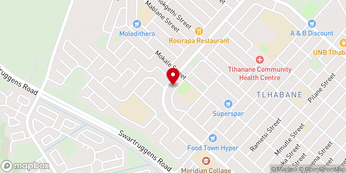 Map showing location of St Peter's Catholic Church.