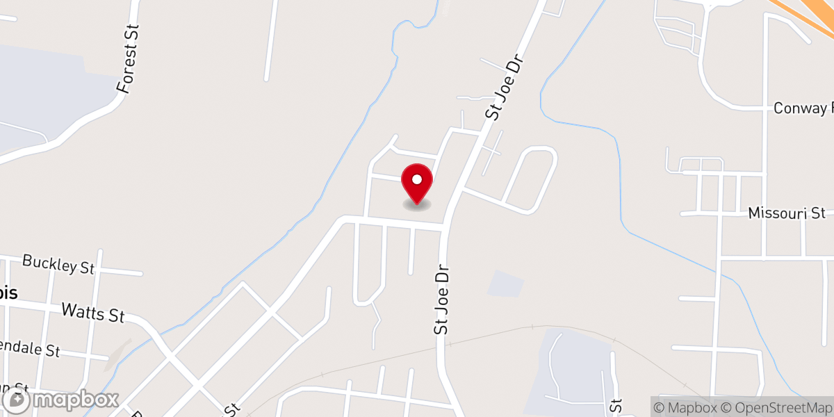 Map showing location of First Presbyterian Church