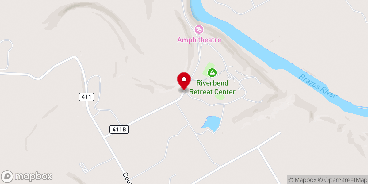 Map showing location of Riverbend Retreat Center