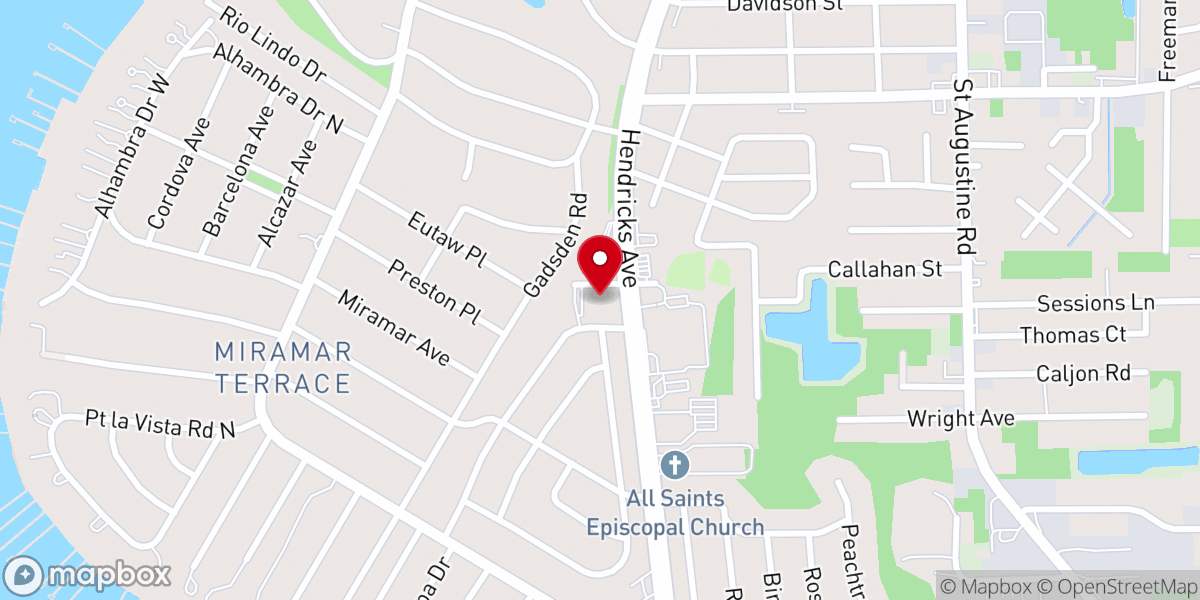 Map showing location of Saint Marks Evangelical Lutheran Church