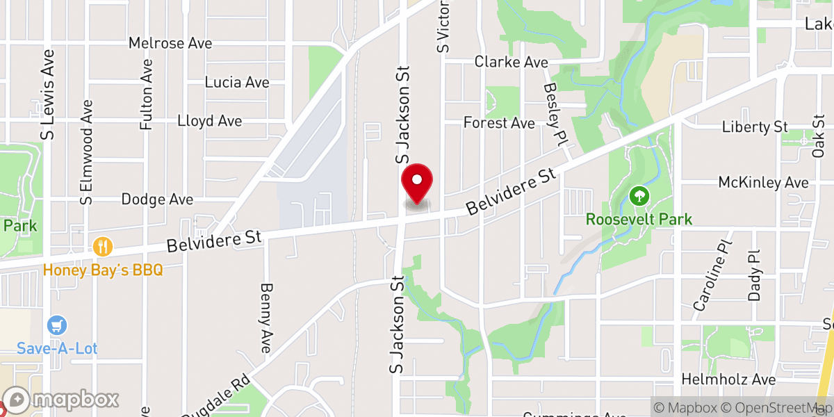 Map showing location of Waukegan United Pentecostal Church