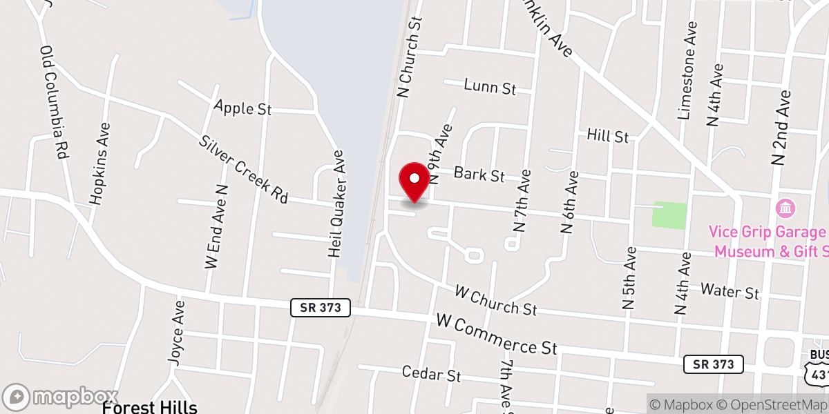 Map showing location of St James Church