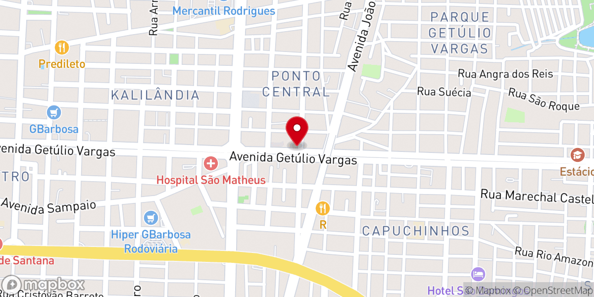 Map showing location of Estacionamento igreja universal