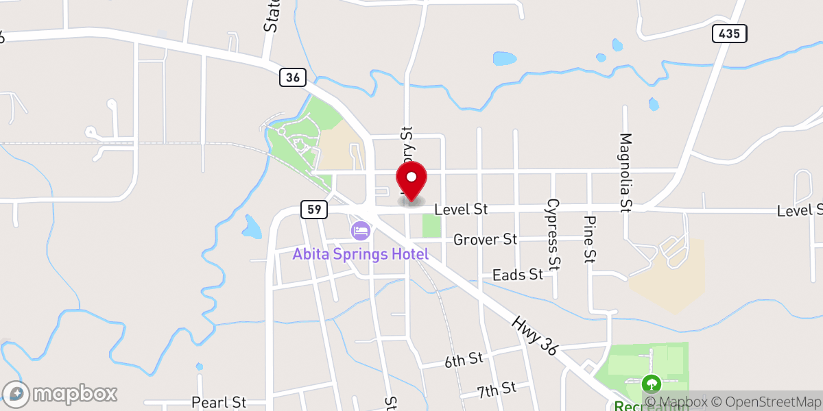 Map showing location of Trinity Evangelical Lutheran Church
