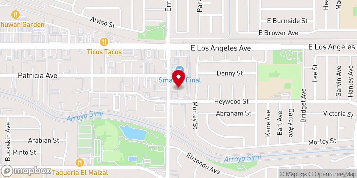 Map showing location of Center For Spiritual Living Simi Valley
