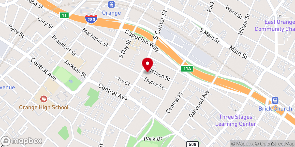 Map showing location of Unity Baptist Church, Inc.