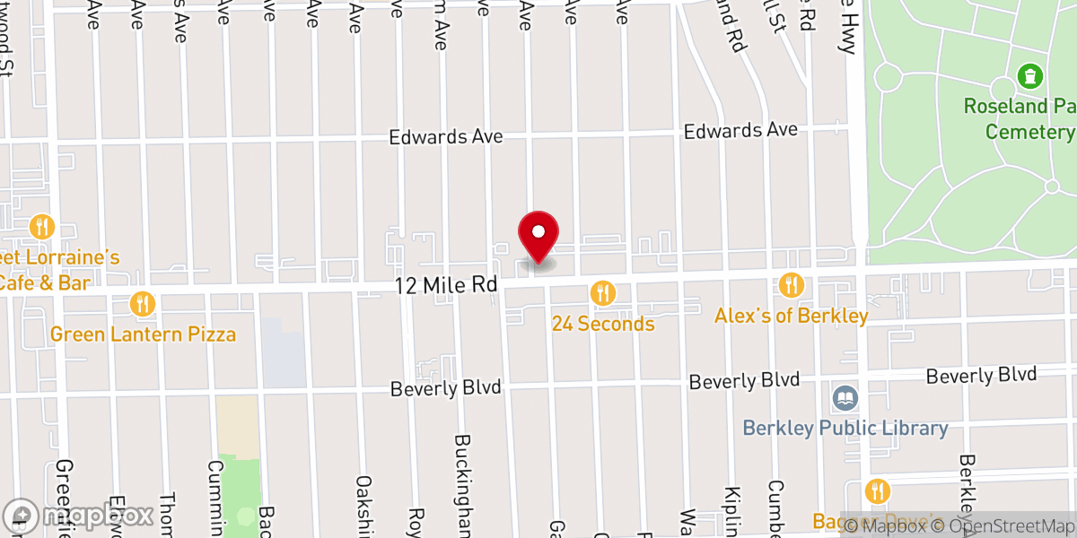 Map showing location of St Mary's Orthodox Church
