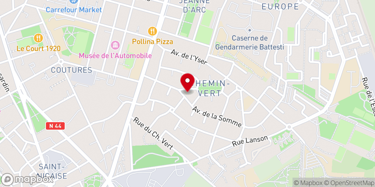 Map showing location of Église Saint-Nicaise