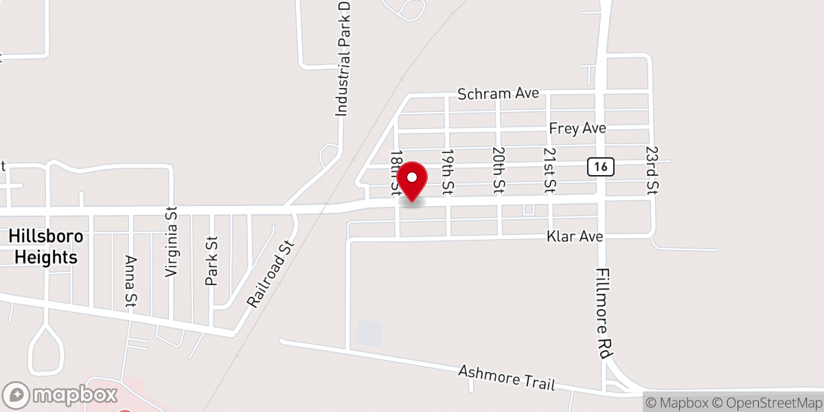 Map showing location of Gospel Tabernacle