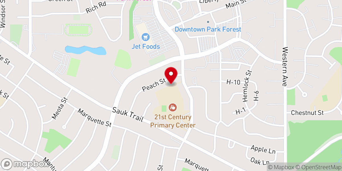 Map showing location of Word Worship Center