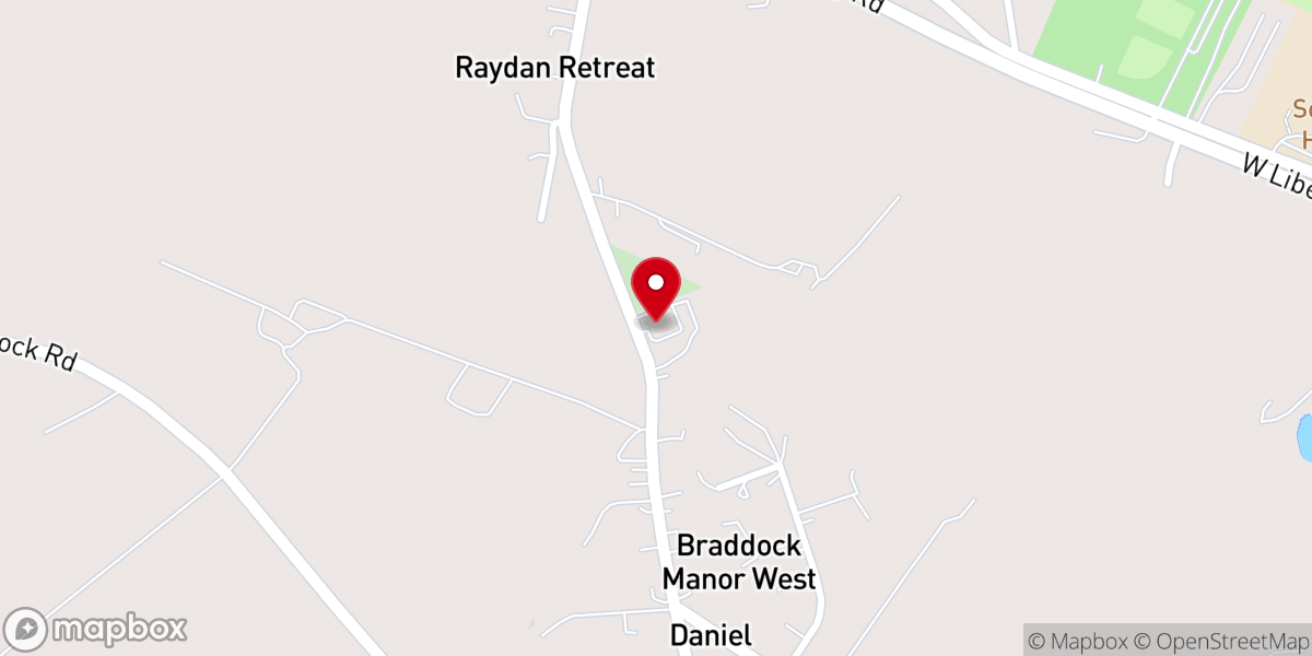 Map showing location of Ebenezer United Methodist Church
