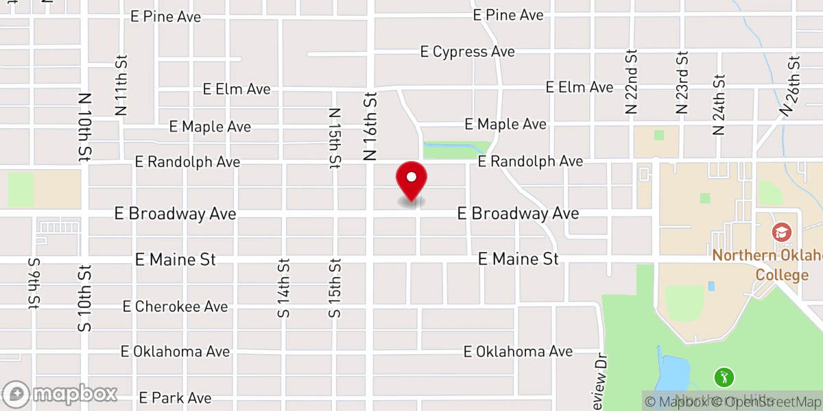 Map showing location of St. Paul's Lutheran Church
