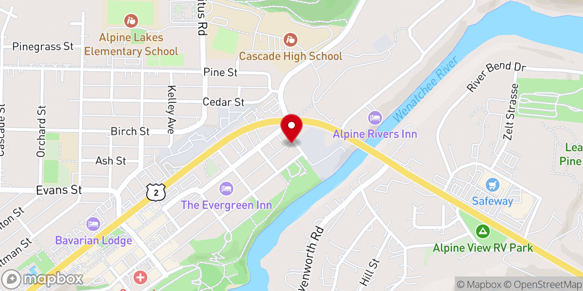 Map showing location of Community Cupboard