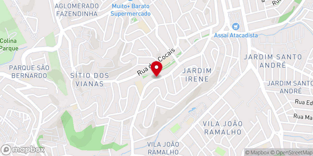 Map showing location of Igreja Portal da Vida