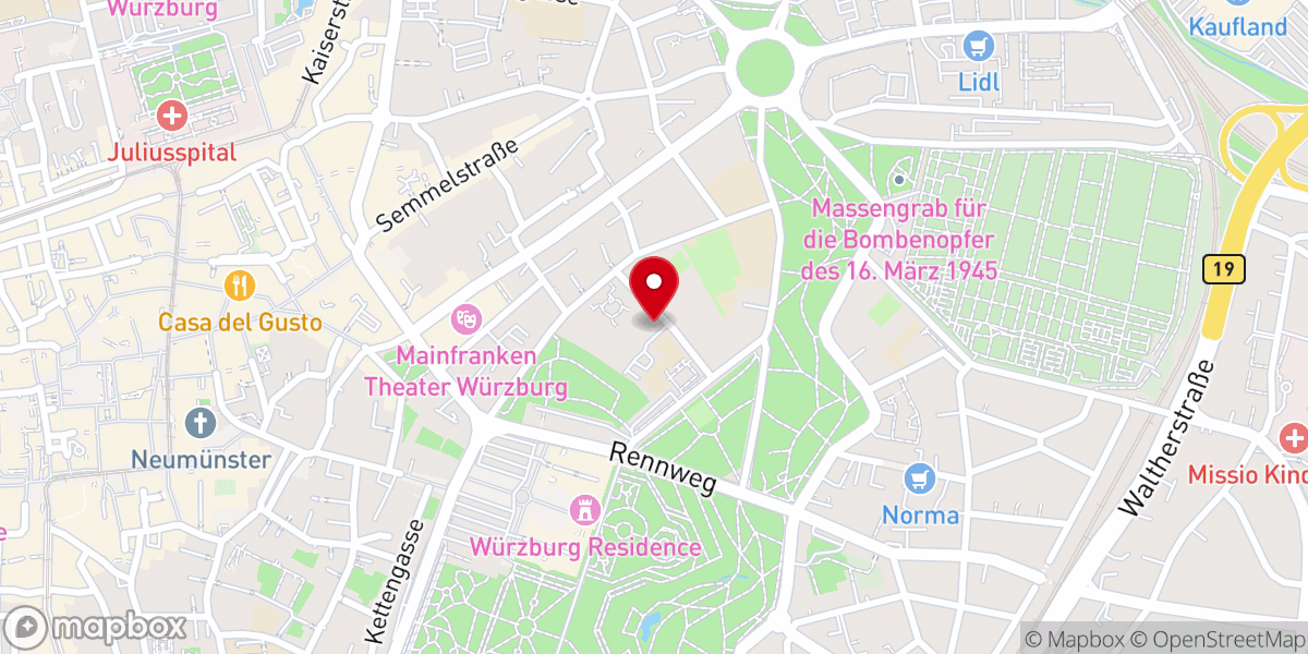 Map showing location of Katholische Hochschulgemeinde