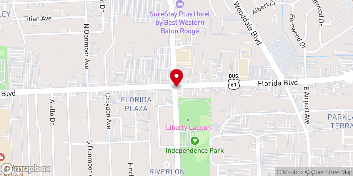 Map showing location of Hispanic Ministry