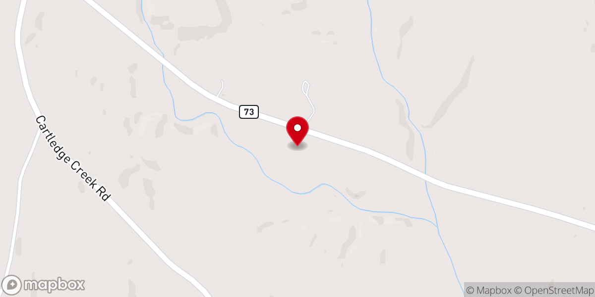 Map showing location of New Hope Church