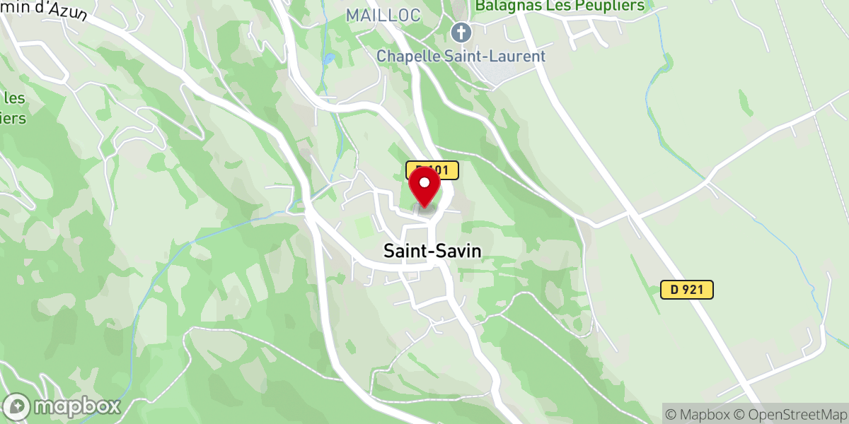Map showing location of Abbatiale Romane de Saint-Savin-en-Lavedan