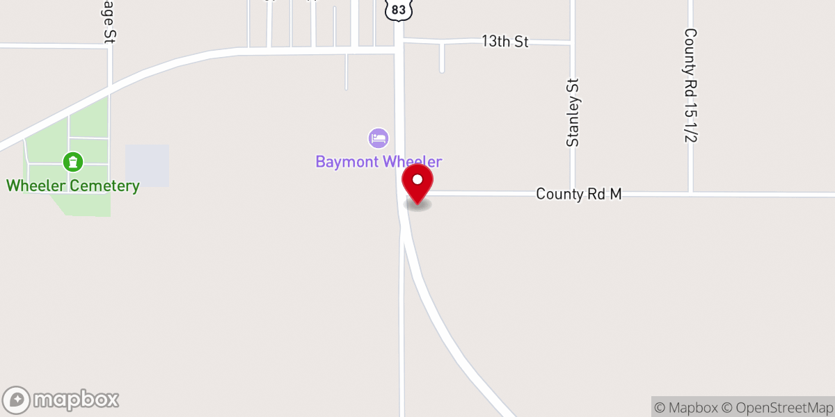 Map showing location of Hope house