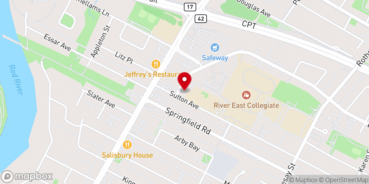 Map showing location of Berean Baptist Church