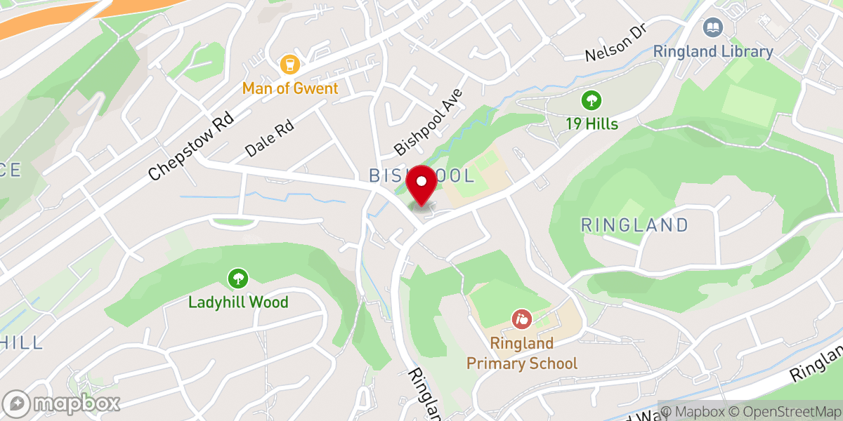 Map showing location of Saint Gabriel's Roman Catholic Church