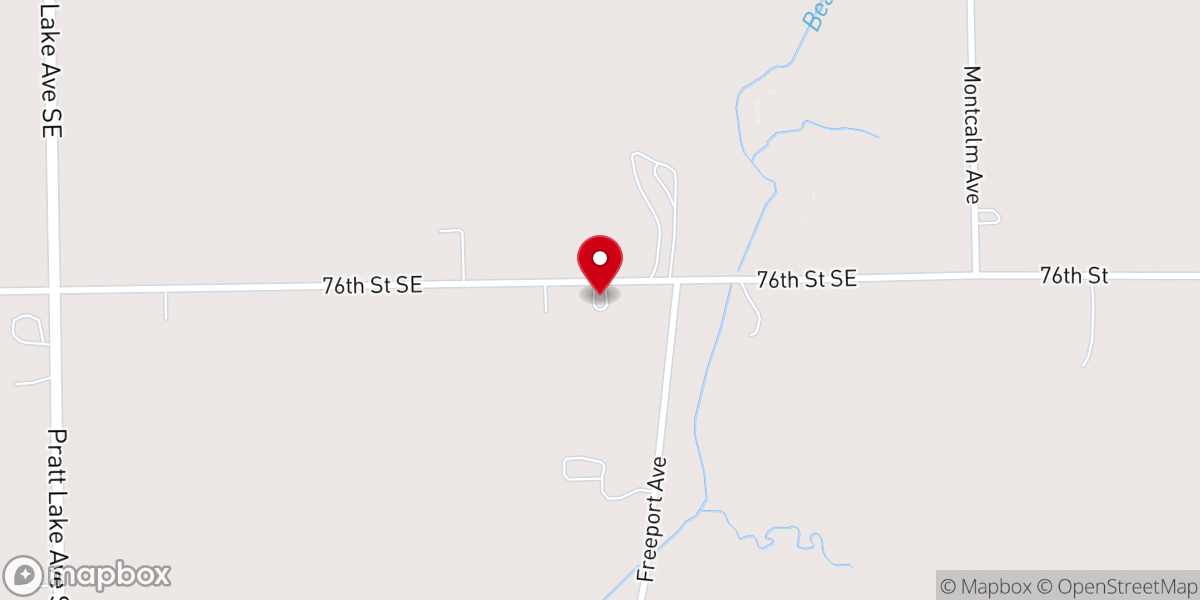Map showing location of Bowne Mennonite Church