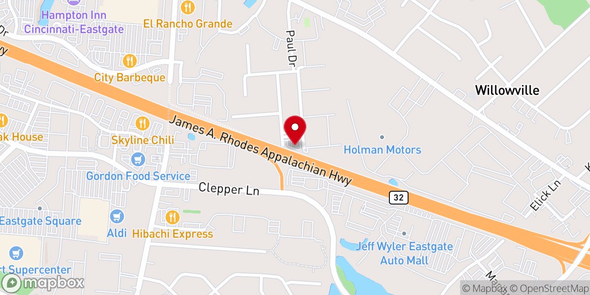 Map showing location of Mt Carmel Baptist Church