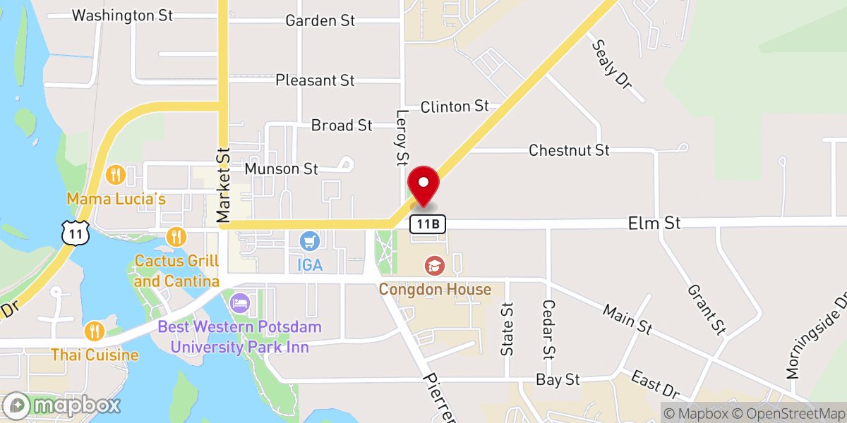Map showing location of First Presbyterian Church