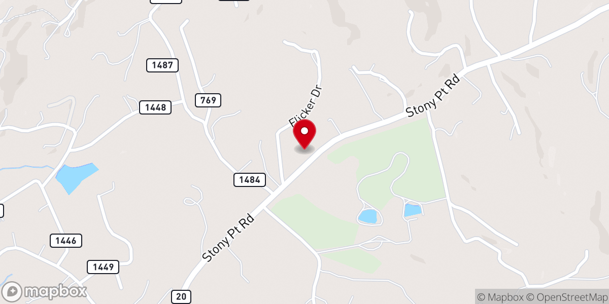Map showing location of Chapman Grove Baptist Church
