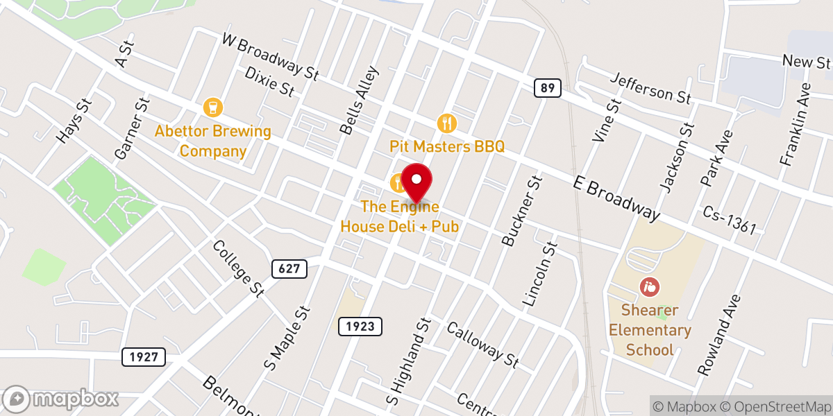 Map showing location of Winchester Opera House