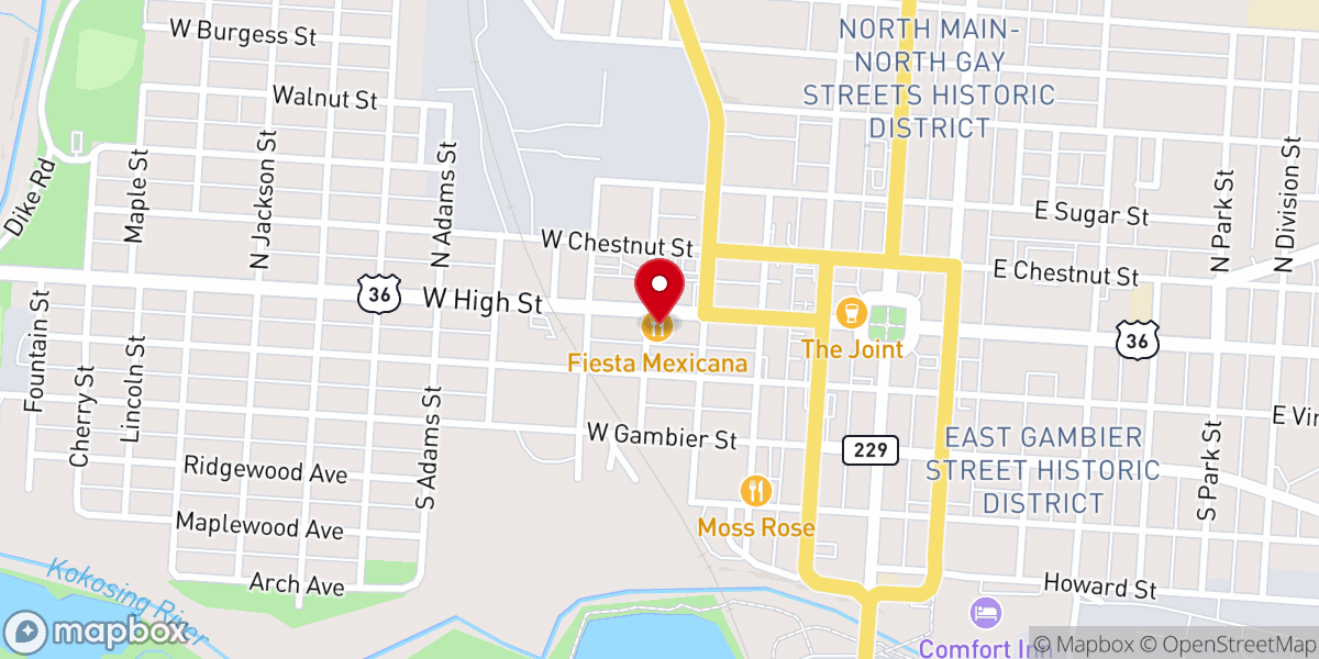 Map showing location of Christian and Missionary Alliance Church