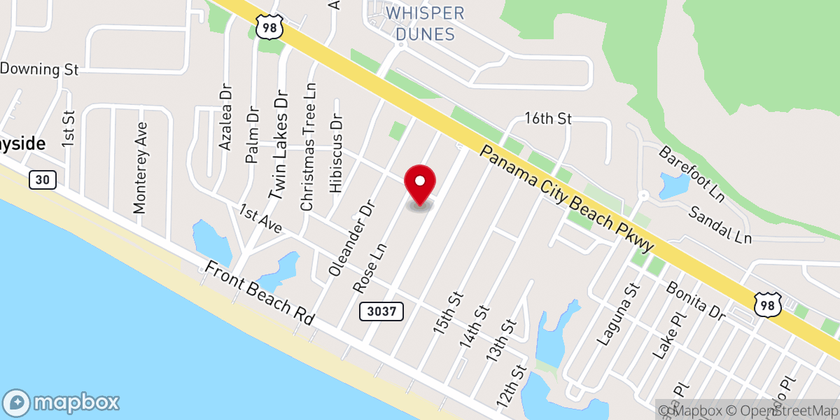 Map showing location of Gulfview Methodist Church