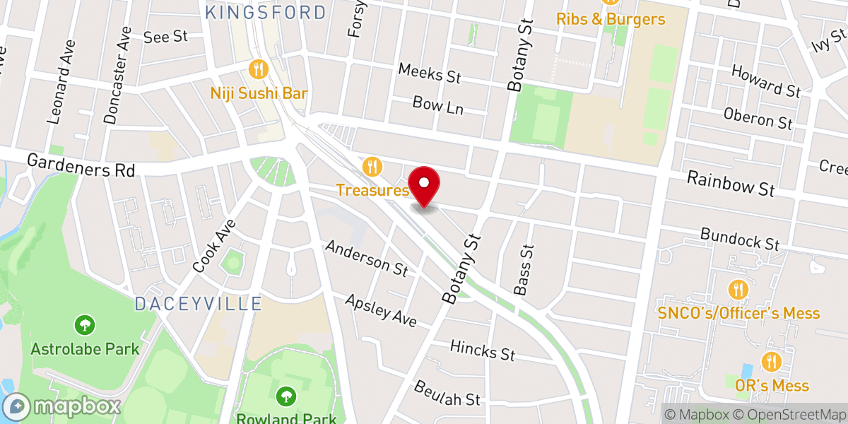 Map showing location of Holy Trinity Kingsford Anglican Church
