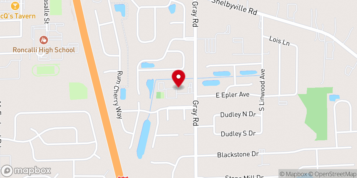 Map showing location of Gray Road Baptist Church