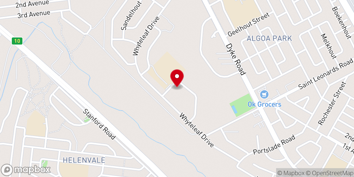 Map showing location of New Apostolic Church Algoa Park