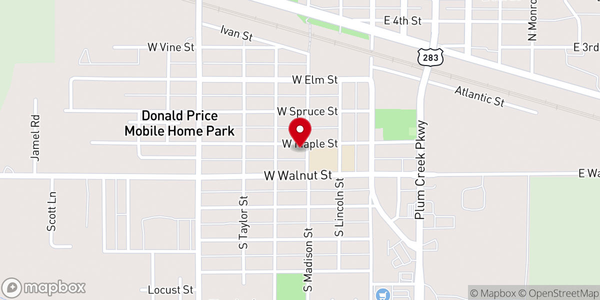 Map showing location of Iglesia Asambleas de Dios Filadelfia