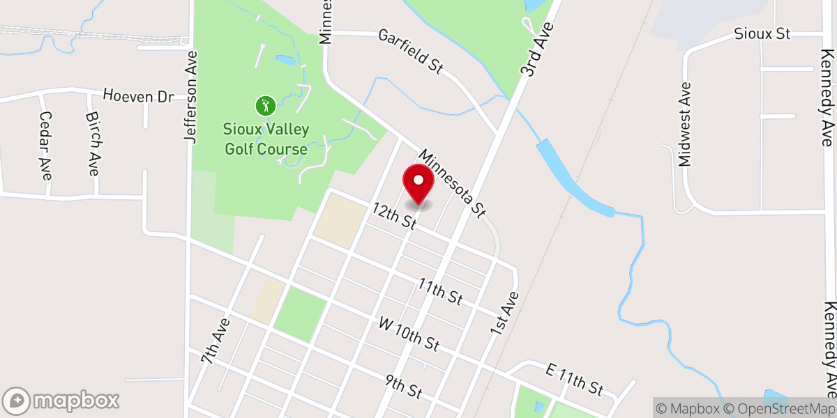 Map showing location of Alton Presbyterian Church
