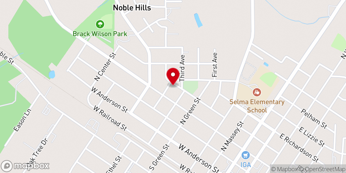 Map showing location of Life Springs Church Selma