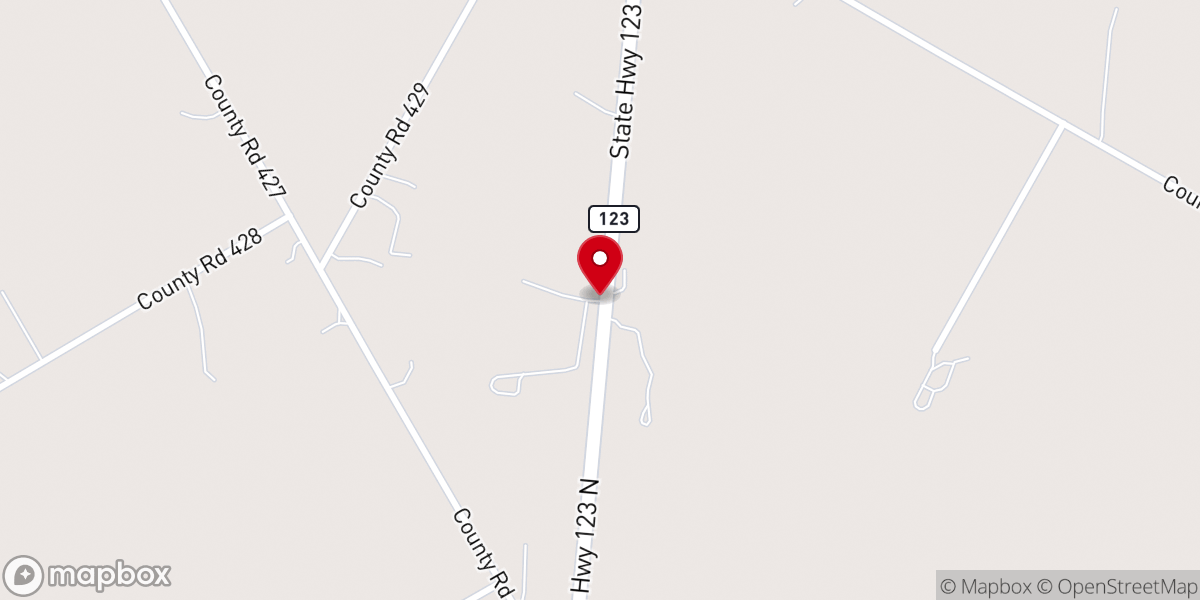 Map showing location of Calvary Cowboy Fellowship