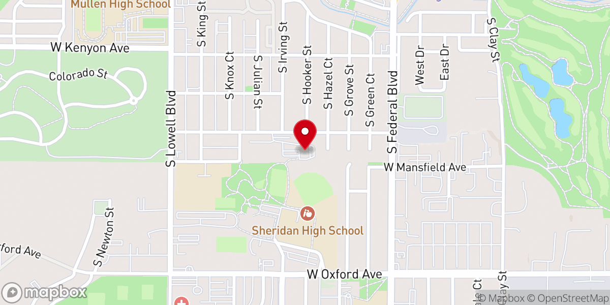 Map showing location of Holy Name Catholic Church